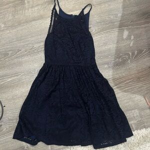 Sequin hearts navy dress